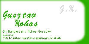gusztav mohos business card